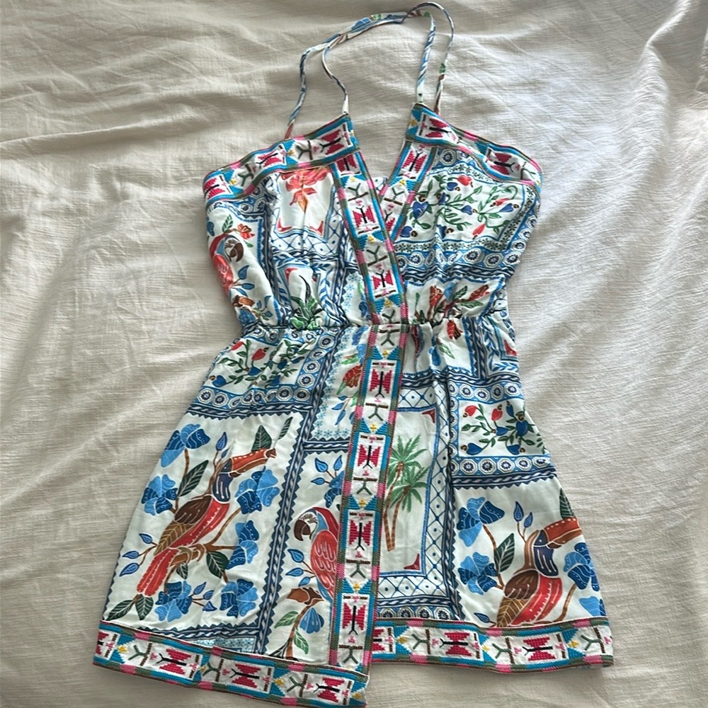 Farm Rio Tropical Embroider Mini Dress